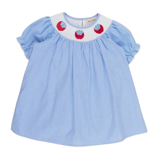 Apple smocked cotton dress