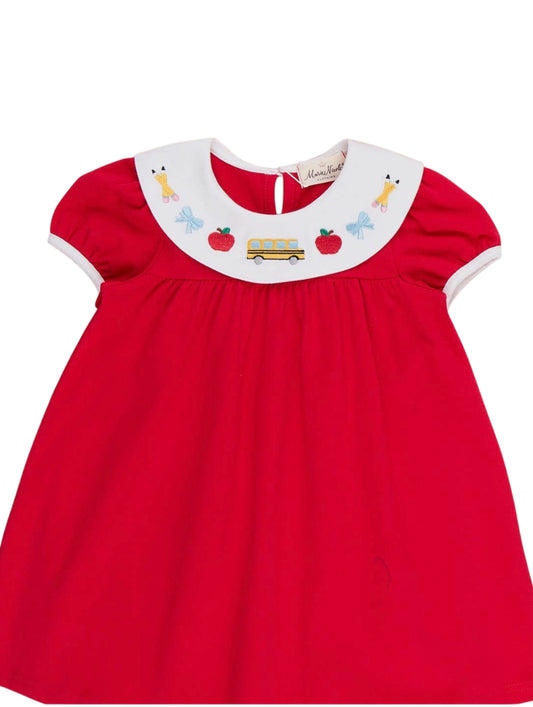 Back to school red dress
