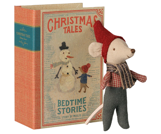 Preorder Christmas mouse, baby in book