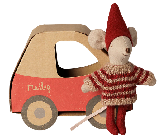 Preorder Christmas mouse, Little sister in car box