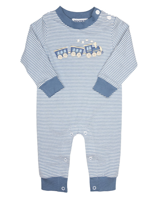 Train boys romper