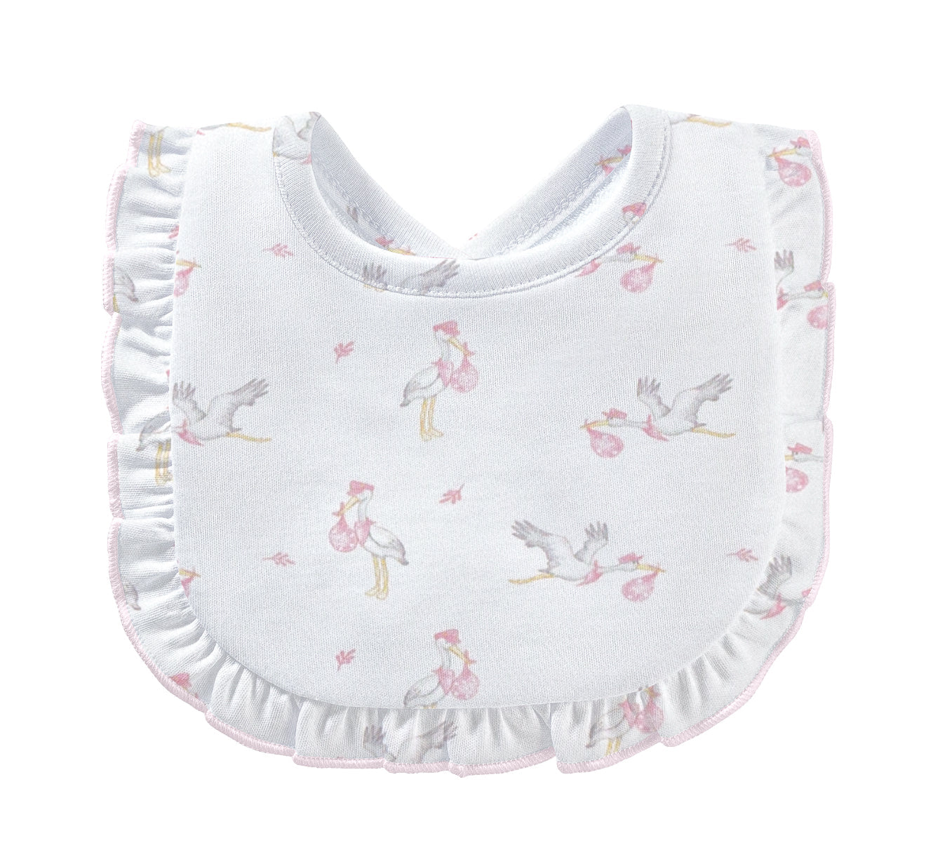 Storks 3 piece set. Gown. Bib & hat