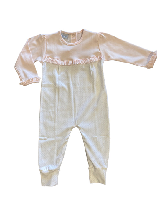 Coverall W| Ruffles Pink Dots