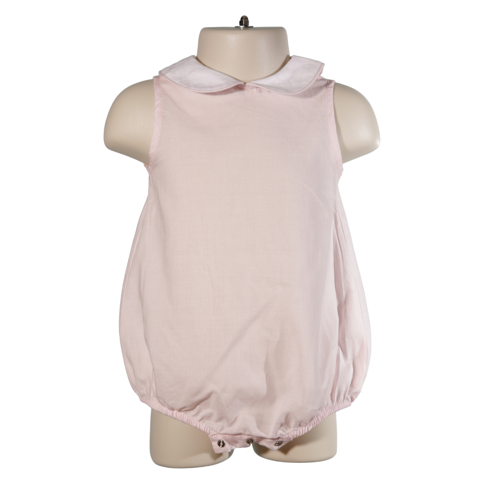 Pink Peter Pan Collar Sleeveless Bubble