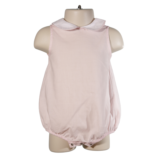 Pink Peter Pan Collar Sleeveless Bubble