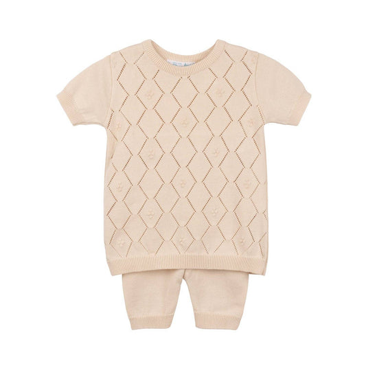 Boys Eyelet Knit Set