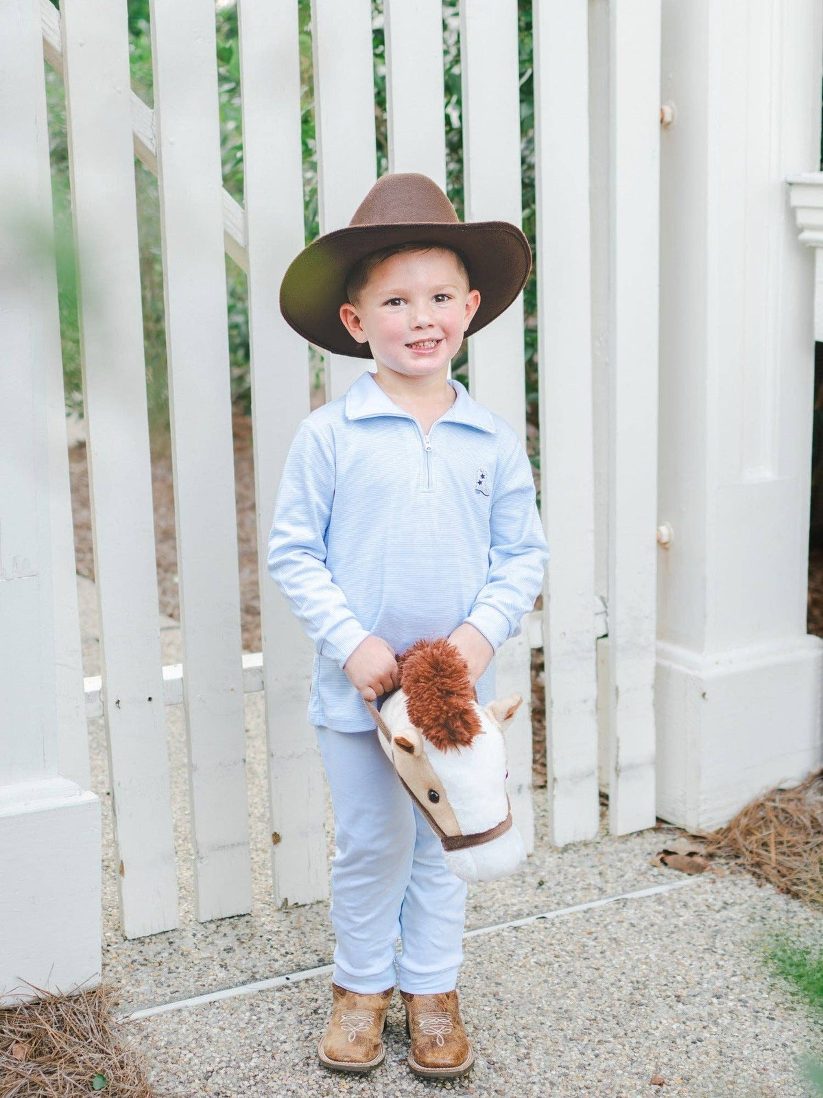 Blue Cowboy Polo Pant Set | Pima cotton
