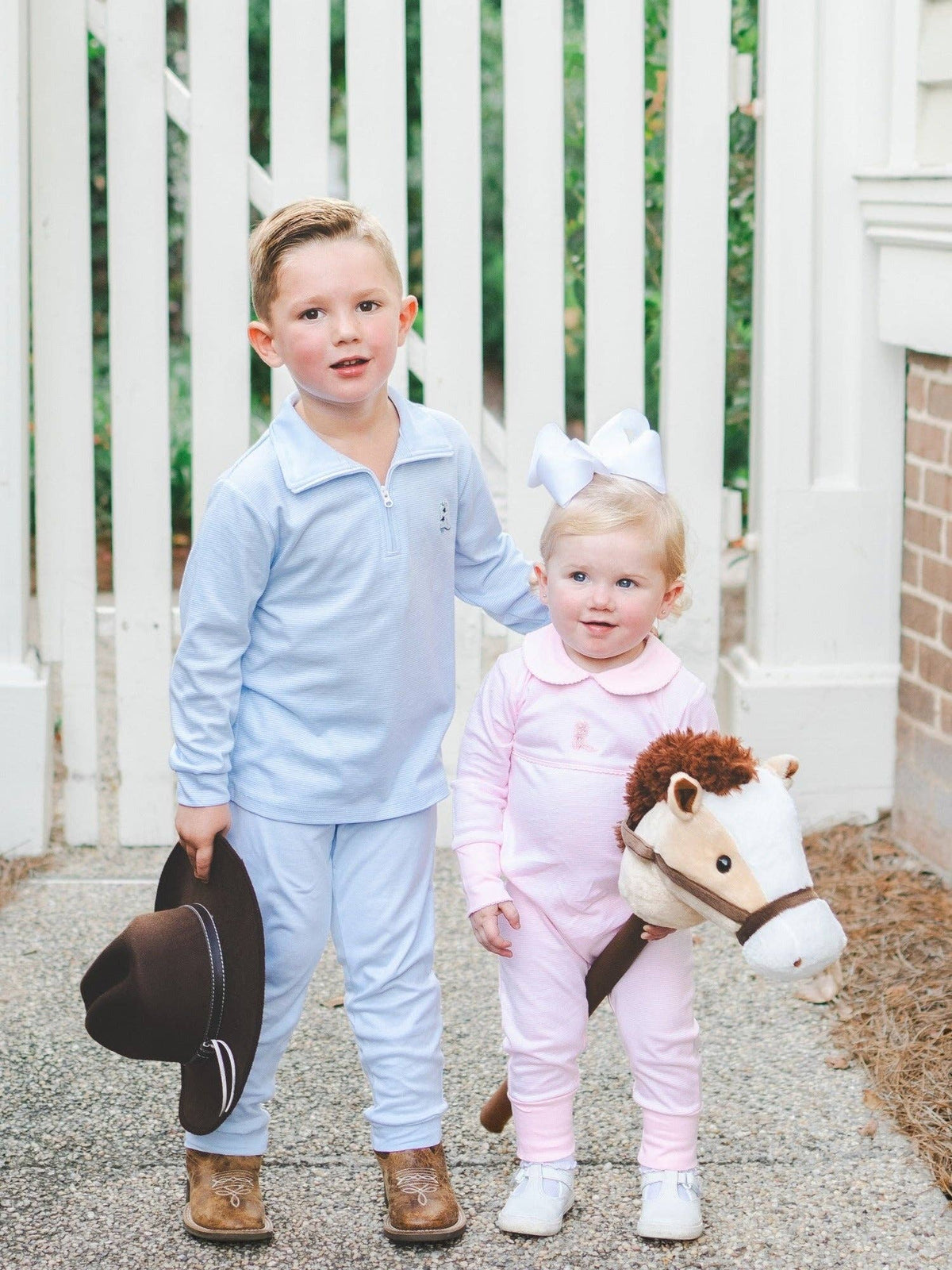 Blue Cowboy Polo Pant Set | Pima cotton